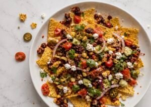 Read more about the article Loaded Veggie Smoky Chilli Bean Nacho Platter