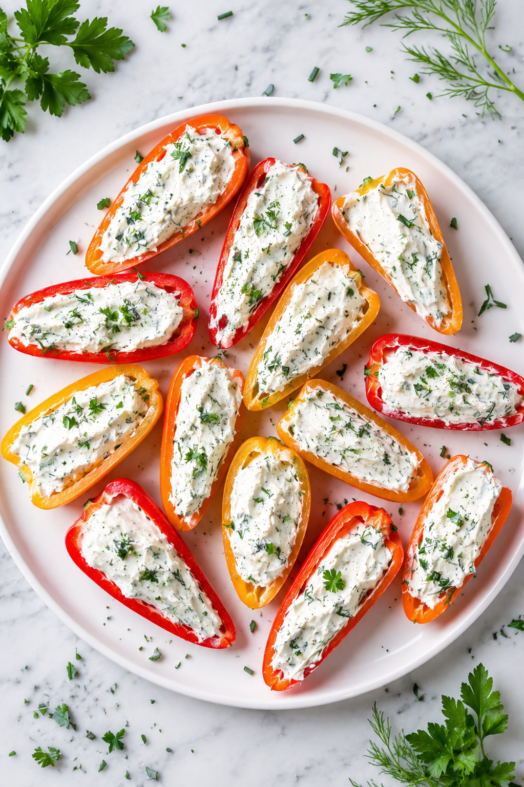You are currently viewing Cream Cheese & Herb Stuffed Mini Peppers
